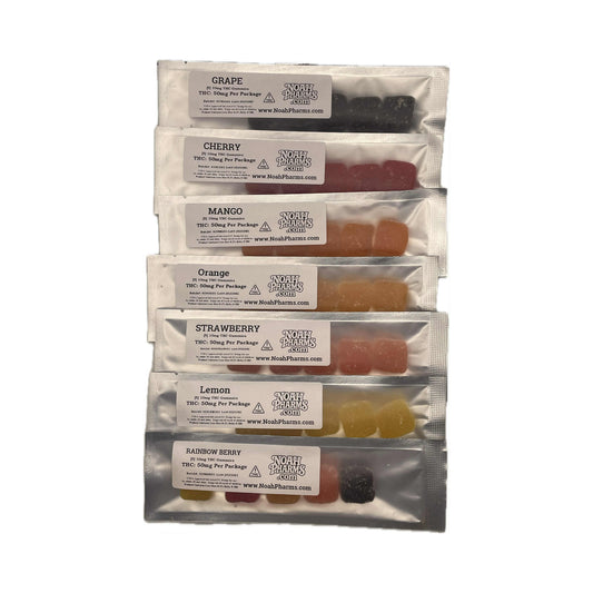 Noah Pharms Delta-9 THC Gummies  (50mg Pack | 10mg Each | 5 Pieces)