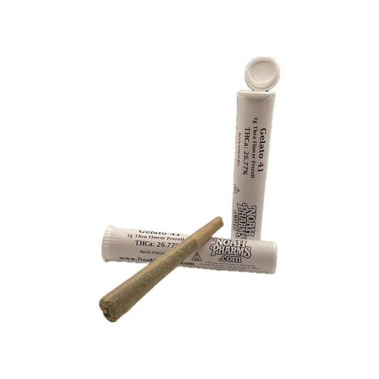 Gelato 41 Premium Indoor Preroll 1 Gram | Whole Flower | Indica-Leaning Hybrid